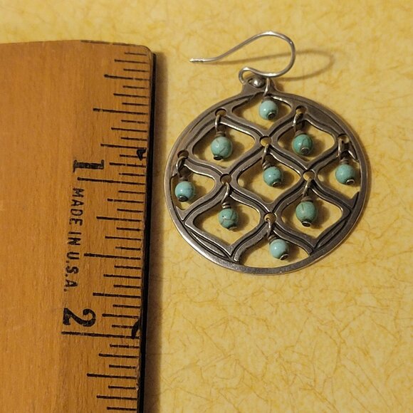 Silpada sterling silver howlite earrings, W1682 - Picture 2 of 3